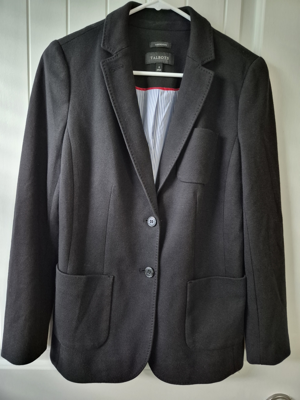 Talbots Aberdeen Black Women's Two-Button Blazer Size S